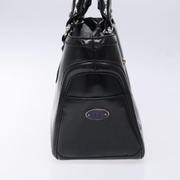 CELINE Boogie Bag Hand Bag Enamel Black Silver - Picture 4 of 13